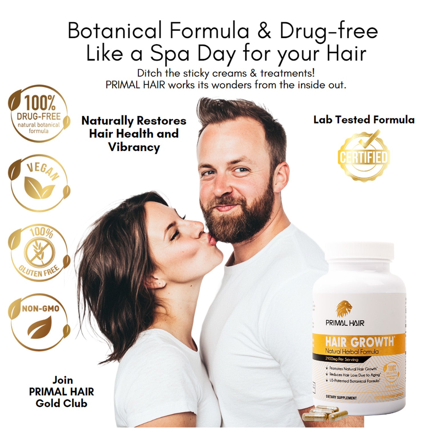 PRIMAL HAIR - Hair Growth Supplement Clinically Proven & Tested Visibly New Hair Growth