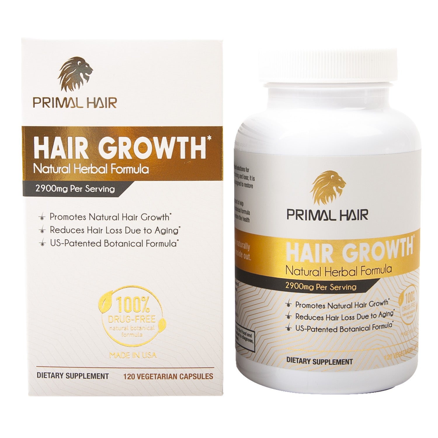 PRIMAL HAIR - Hair Growth Supplement Clinically Proven & Tested Visibly New Hair Growth