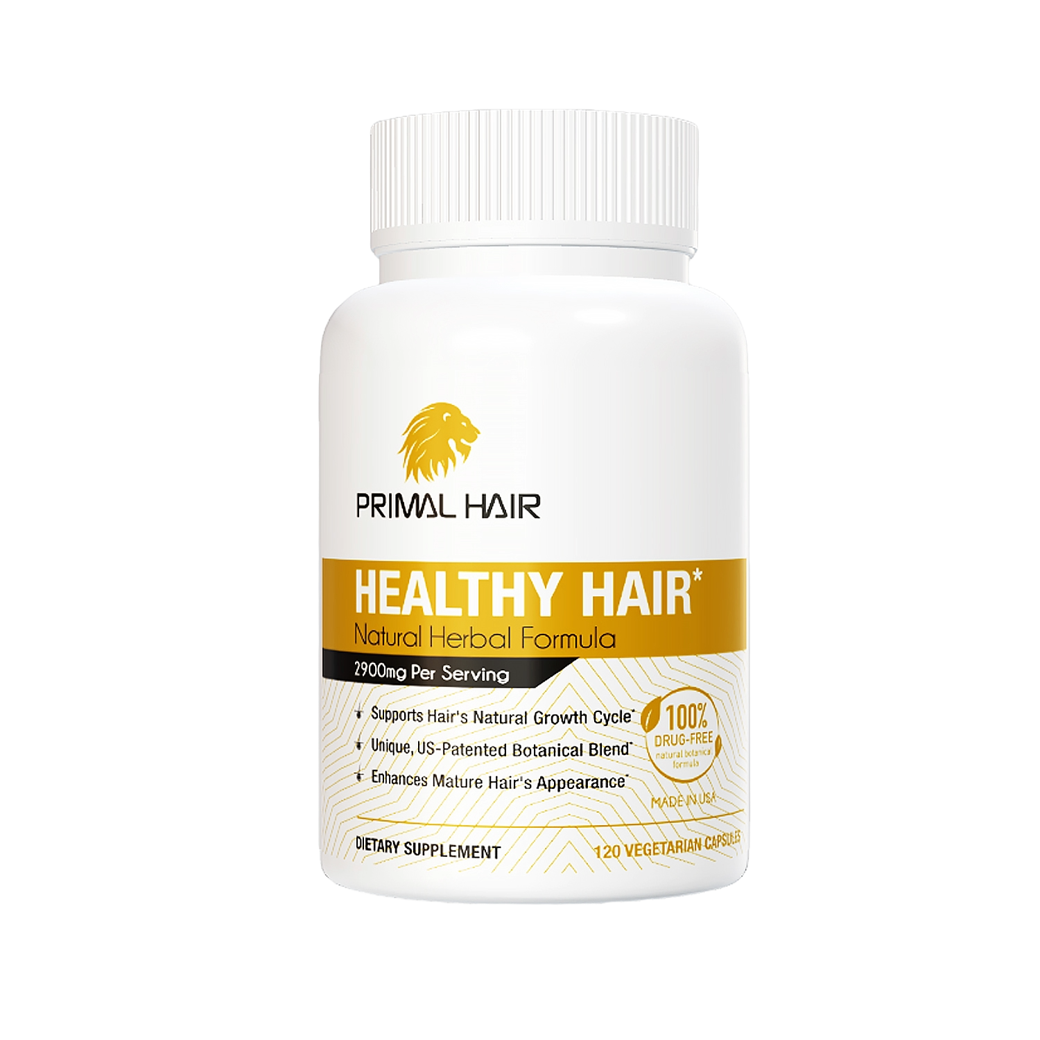 PRIMAL HAIR - Hair Growth Supplement Clinically Proven & Tested Visibly New Hair Growth